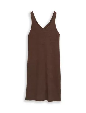 Knitted dress with v-neck female