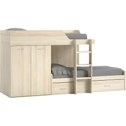 Cama tren derecha con armario Noel