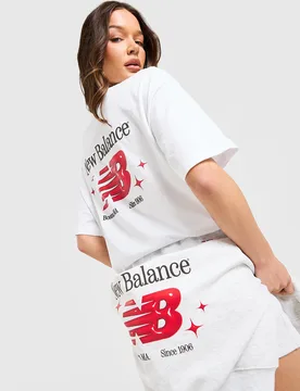Womens Maglia Oversized Chrome - Bianco, bianco bianco Donna taglia M - New Balance - FashionsVida