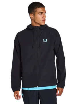 Vibe Woven Men Track Tops - Black - Size - Black - Size: Large - Under armour - FashionsVida