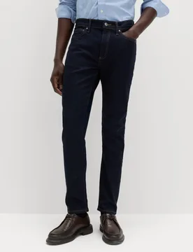 Slim Fit Stretch Jeans Dark Indigo male - M&S - FashionsVida
