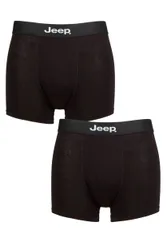 Mens 2 Pack Plain Fitted Bamboo Trunks Black / Black S - Black - Size: Small