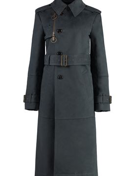 Cotton Trench Jacket with Storm Shield & Waist Belt