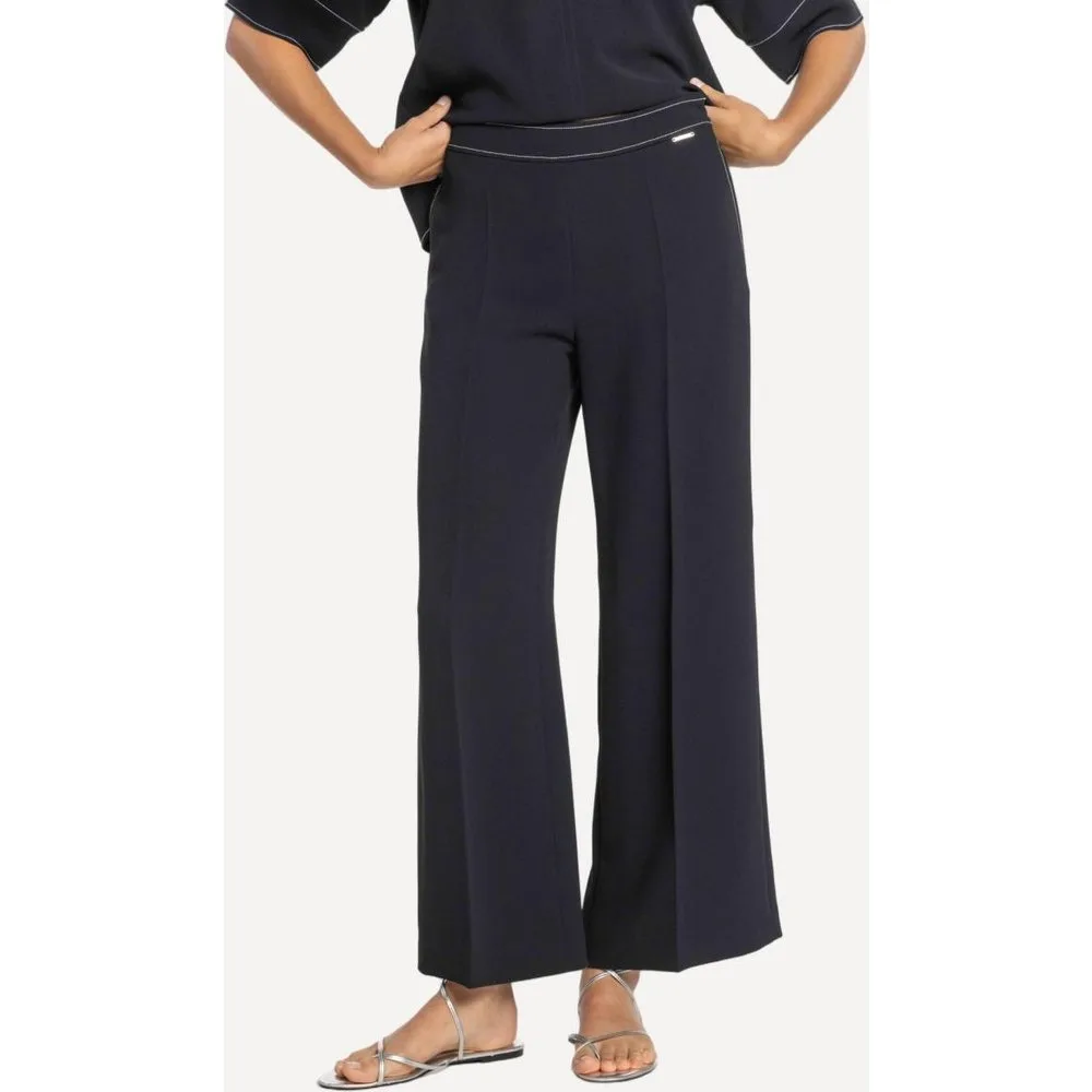 Pantalón de mujer de doble crepé recto - Naulover - FashionsVida