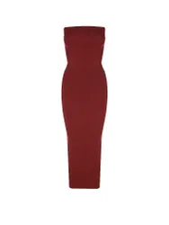 Robe midi FATAL rouge foncé S