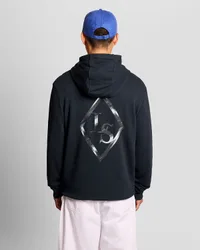 Men's Chest Print Graphic Sweatshirt in Navy