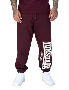 Pantalon De Survêtement Logo Large Oxblood / Ecru S Homme