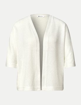Strickjacke mit Fledermaus-Ärmeln Weiß 42