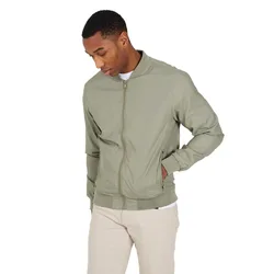 Mens Bomber Jacket Long Sleeve - Sage Green - Size Small