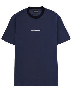 Stylish Men's T-Shirt with Logo and Embroidered Design