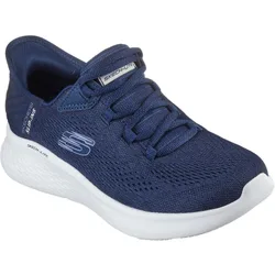 Skech-Lite Pro Natural Textile Womens Navy/multi Trainers - Size Uk 4
