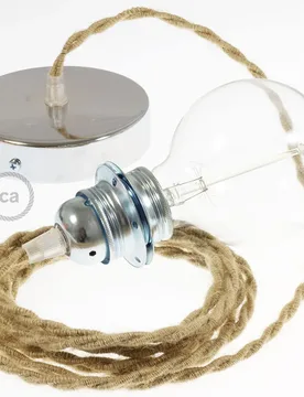 Cables Lampe Suspendue Pendel Pour Abat-jour Tn06 Diy 2 M Beige / Chrome Plated One Size - Creative - FashionsVida