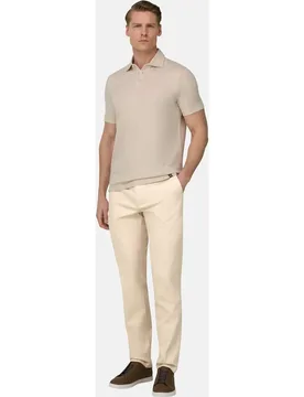 Pantalón de algodón y tencel elástico - Boggi Milano - FashionsVida