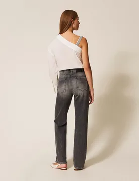 Jean cinq poches avec strass - Actitude by Twinset - FashionsVida