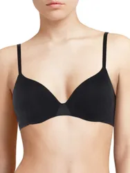 Womens Essentiall Covering T-Shirt Bra - Black Polyamide - Size 36b
