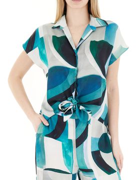 Camicia con bottoni TURCHESE 42
