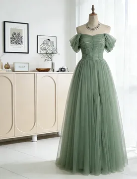 Mesh Graduation Gown Party Dress Prom Sage Green Suitable Dresses for Luxury Evening Robe De Soiree Femmes Customized - Aliexpress - FashionsVida