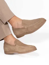 Suede Slip On Loafers Sand male