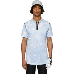 Polo Miro Print, blau/weiss l