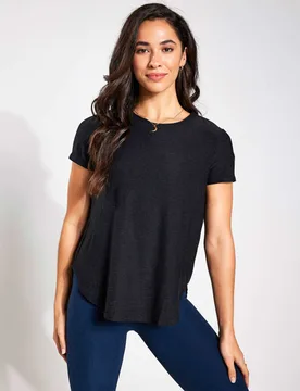 Featherweight On The Down Low T-Shirt Black female - Beyond Yoga - FashionsVida