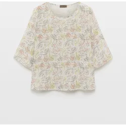 Blusa estampada, manga 3-4