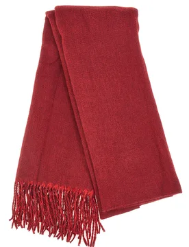 Sciarpa rossa double face con frange calda Biagiotti LB25W255-09 - Laura Biagiotti - FashionsVida