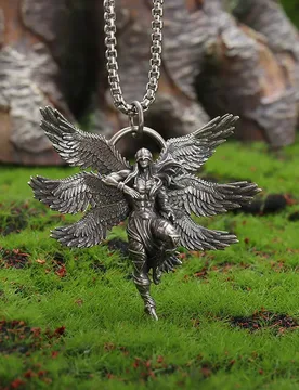 Hot Sale Six Winged Angel Pendant Necklace Retro Fashion Men Women European Style Jewelry Daily Wear Accessories Gift - Aliexpress - FashionsVida