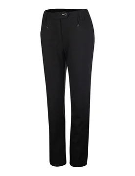 Womens/ladies Bonded All Weather Golf Trousers (Black) - Size 14 Short - Island Green - FashionsVida