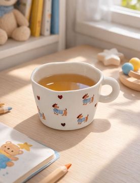 Tazza con cuori e cagnolini - multicolor