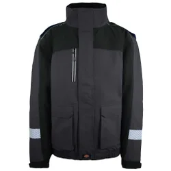 Winter Work Waterproof Mens Grey/black Coat - Size Large