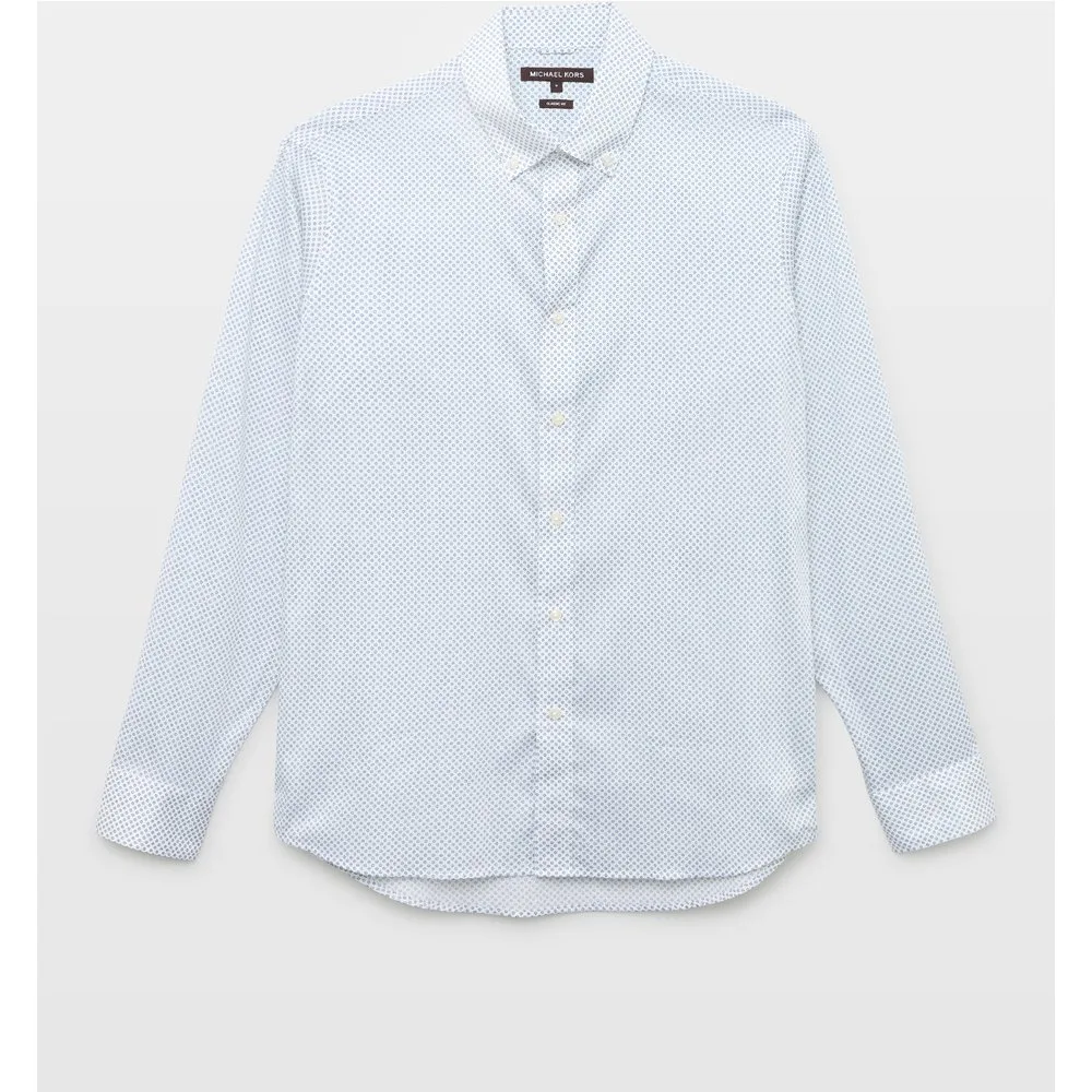 Camisa de hombre tejido performance micro print - Michael Kors - FashionsVida