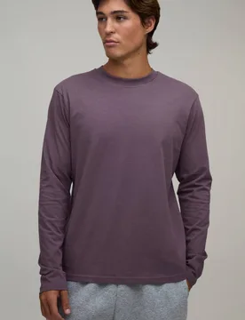 Herren Essentielles Langarm-Oberteil In Normaler Passform Mauve Größe XL - boohooMAN - FashionsVida