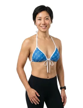 Hugo Top Bikini Monogram Triangle 10269296 Red Open Blue XL