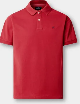 Polo de piqué de hombre manga corta classic fit con logo - Hackett - FashionsVida