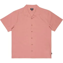 Camicia A Maniche Corte Vacay Linen Dusty Rose M
