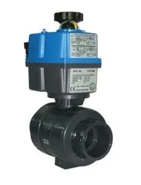 Vanne à Bille Industrielle Pvc-u 31423 Ø32 Ptfe-epdm à Commande électrique Ac/dc 80-240v