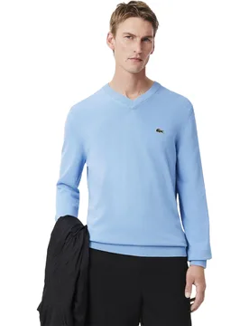 LACOSTE Pullover V-Neck, hellblau s - Lacoste - FashionsVida