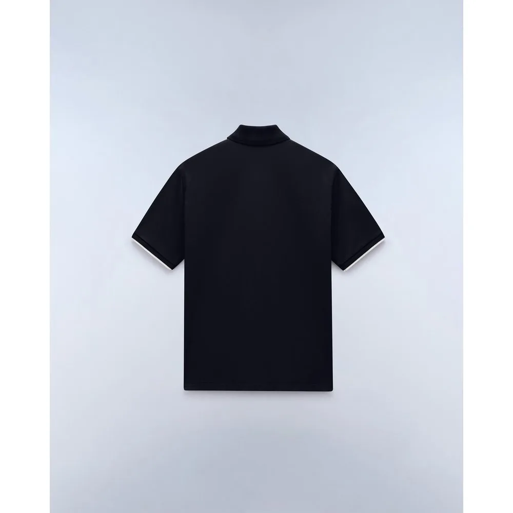 Polo de algodón de hombre badge de manga corta - Napapijri - FashionsVida