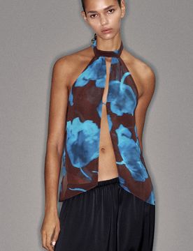 Top Halter A Fiori