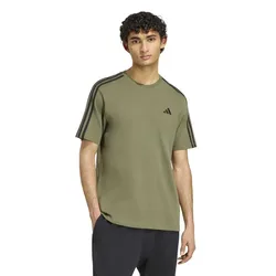 T-shirt à Manches Courtes Essentials 3 Stripes Single Jersey Left Chest Branded Olive Four / Black M