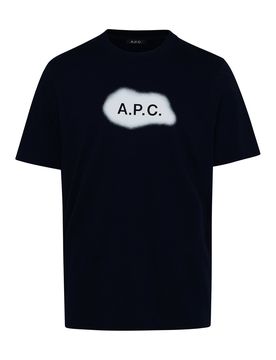 A.P.C. T-shirt albert in cotone blu