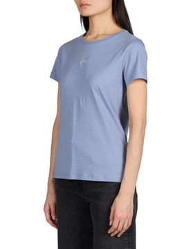 T-shirt à col rond en coton Bleu L Female