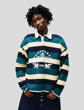 Polo En Molleton Imprimé Xs Vert