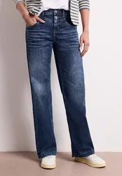 Wide Leg Jeans female Blau