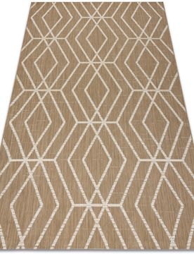 Teppiche Flat 48956265 Sisalteppich Geometrisch - Naturbeig 120x170 Cm 120x170 Cm