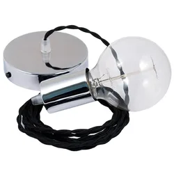 Cables Suspension Luminaire Tm04 1 M Black / Chrome Plated One Size