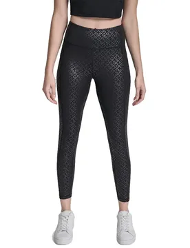 Leggings Vita Alta Elevate Interlock 7/8 Dark Outline Logo Black M