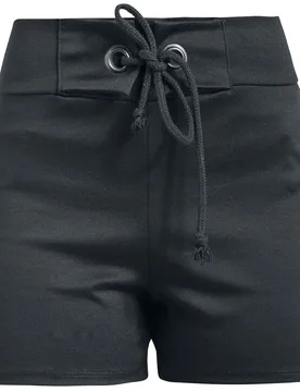 Hotpant - Cloe High Waist Short - S bis XXL - für Damen - Größe XXL - schwarz - Frauen - female - Outer Vision - FashionsVida