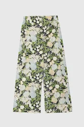 Pantalone a stampa floreale donna