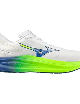 Fortrush Running Shoes White / Estate Blue / Lightning Yellow UK 6 Men - Mizuno - FashionsVida